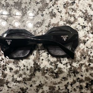 Prada 53mm Gradient Irregular Sunglasses